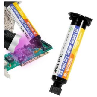 MASCARA ANTISOLDANTE UV COLOR AMARILLO  COMPATIBLE CON LUZ ULTRAVIOLETA PARA REPARAR PLACAS PCB AISLANTE PRECISA Y SEGURA IDEAL PARA TECNICOS EN ELECTRONICA Y REPARACIONES FINAS