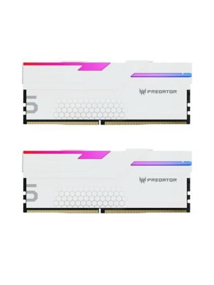 MEMORIA DDR5 PREDATOR RGB MODELO HERMES DE 32GB (2-16GB) UDIMM 6800 MT-S BL.9BWWR.399 COLOR BLANCO