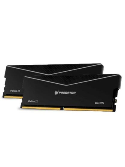 MEMORIA DDR5 PREDATOR RGB MODELO PALLAS LL DE 64GB (2-32GB) UDIMM 6000 MT- S BL.9BWWR.436 COLOR NEGRO COMPATIBLE CON PLATAFORMAS AMD E INTEL EN DDR5 CL32
