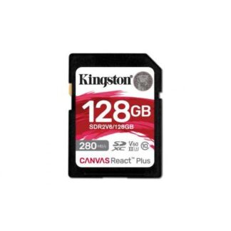 MEMORIA FLASH KINGSTON CANVAS REACT PLUS V60 128GB SDXC UHS-II CLASE 10