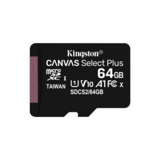 MEMORIA FLASH KINGSTON CANVAS SELECT PLUS 64GB MICROSDXC UHS-I CLASE 10 CON ADAPTADOR
