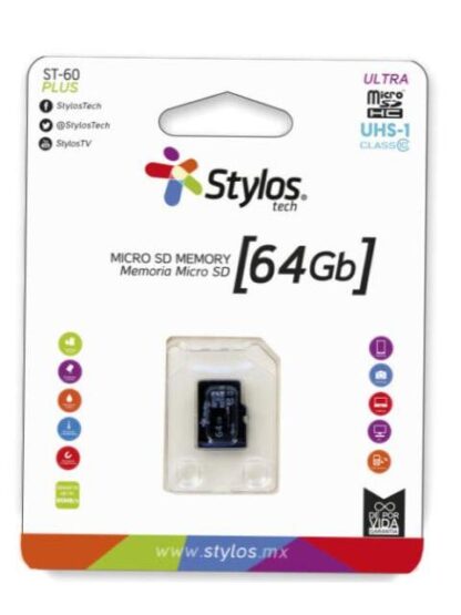 MEMORIA FLASH STYLOS STMSDS3B 64GB MICROSDHC UHS-I CLASE 10 - Image 2