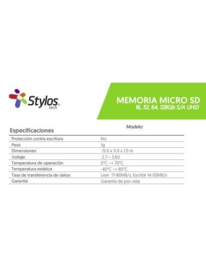 MEMORIA FLASH STYLOS STMSDS3B 64GB MICROSDHC UHS-I CLASE 10 - Image 6