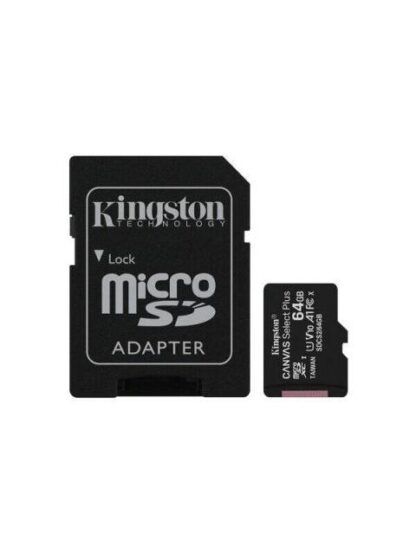 MEMORIA FLASH KINGSTON CANVAS SELECT PLUS 64GB MICROSDXC UHS-I CLASE 10 CON ADAPTADOR - Image 4