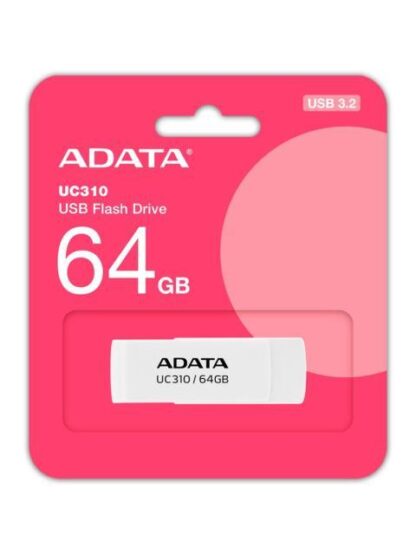 MEMORIA USB ADATA UC310 64GB USB 3.2 LECTURA 100 MB-S BLANCO