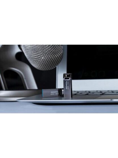 MEMORIA USB DE 64GB UR340 3.2 GEN 1 (RETROCOMPATIBLE 3.0 Y 2.0) DISENO ELEGANTE SIN TAPA. COLOR METALICO NEGRO. AROYUR34064GBK - Image 5