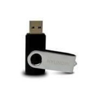 MEMORIA USB HYUNDAI CAPACIDAD DE 8GB U2BKP-8G-NEW CUERPO PLASTICO-METAL. NEGRO-PLATA