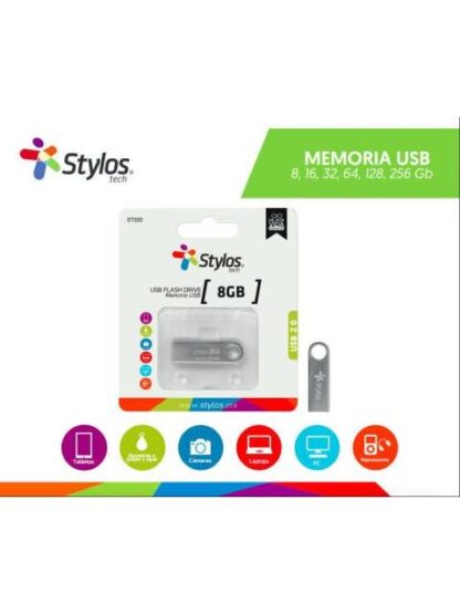 MEMORIA USB STYLOS ST100 256GB USB 2.0 PLATA - Image 5
