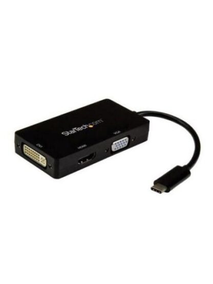 STARTECH  ADAPTADOR MULTIPUERTOS USB-C MACHO - HDMI-DVI-VGA HEMBRA NEGRO - Image 2