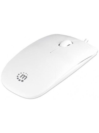 MINI MOUSE MANHATTAN OPTICO SILUETA ALAMBRICO 1000DPI USB BLANCO