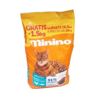 MININO ALIMENTO PARA GATO BULTO 15KG MAS 10% GRATIS