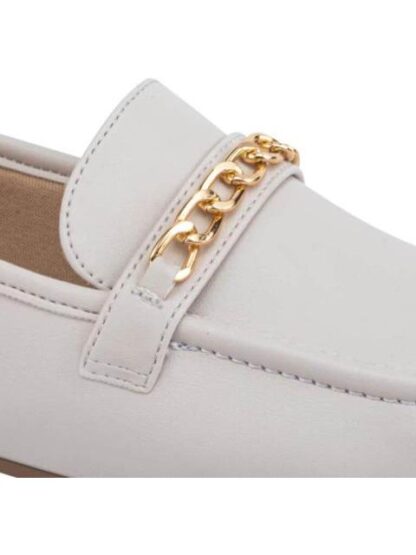 MOCASIN CON CADENA BEIGE/HUESO SHOSH - Image 6