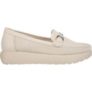MOCASIN CON HERRAJE BEIGE/HUESO SHOSH