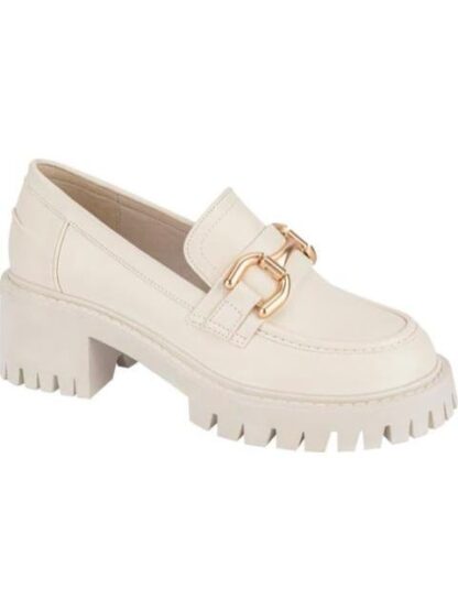 MOCASIN CON HERRAJE TACON ANCHO BEIGE/HUESO VI LINE FASHION - Image 2