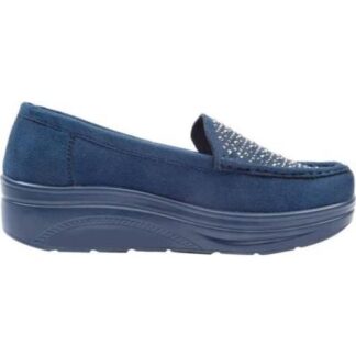 MOCASIN CON PEDRERIA AZUL MARINO SHOSH