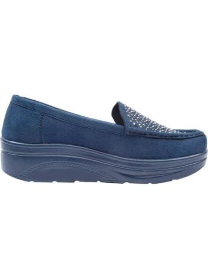 MOCASIN CON PEDRERIA AZUL MARINO SHOSH