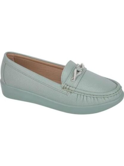 MOCASIN CON PEDRERIA AZUL MENTA SHOSH - Image 2