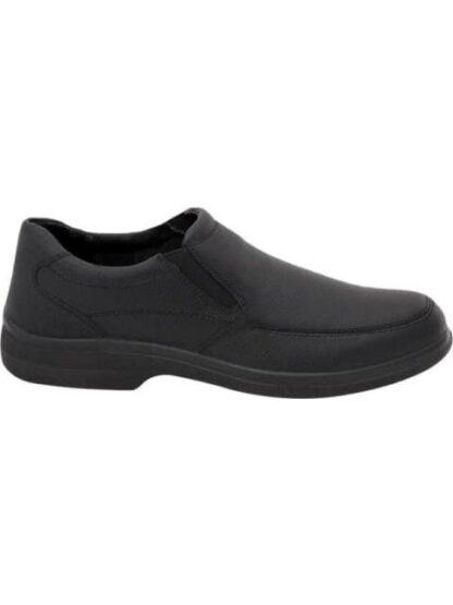 MOCASIN DE PIEL CON ELASTICO NEGRO FLEXI