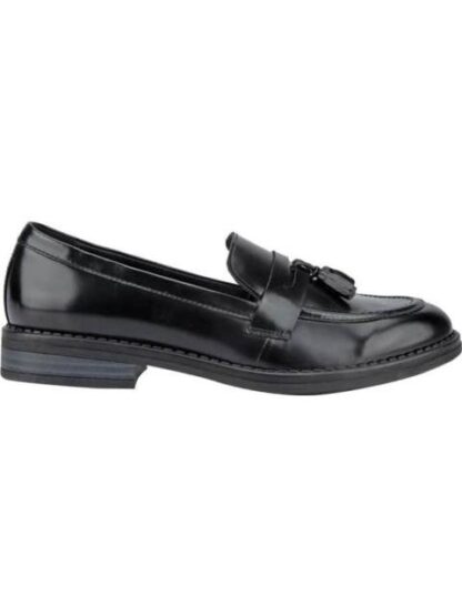 MOCASIN DE PIEL CON MOTAS NEGRO FLEXI