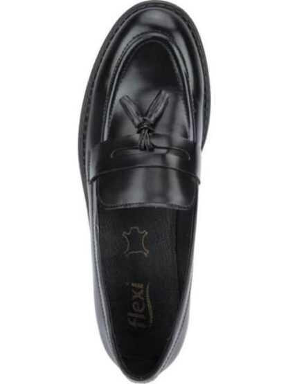 MOCASIN DE PIEL CON MOTAS NEGRO FLEXI - Image 3
