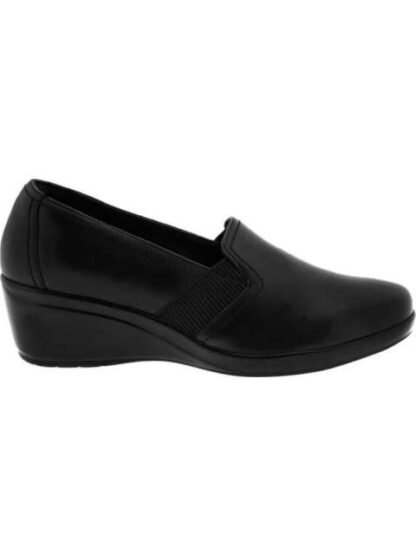 MOCASIN DE PIEL CUÑA NEGRO FLEXI