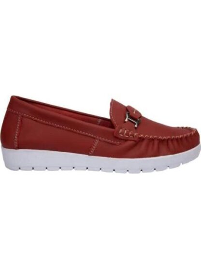 MOCASIN DE PIEL ROJO SHOSH