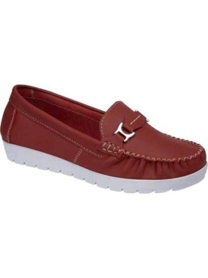 MOCASIN DE PIEL ROJO SHOSH - Image 2