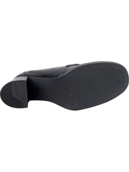 MOCASIN DE PIEL TACON ANCHO Y CADENA NEGRO FLEXI - Image 4