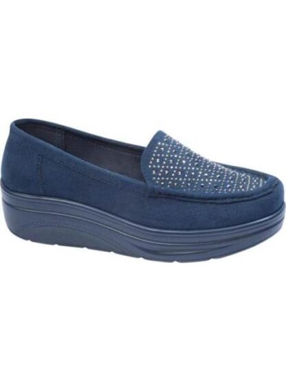 MOCASIN CON PEDRERIA AZUL MARINO SHOSH - Image 2