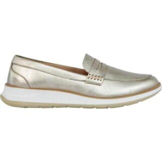 MOCASIN METALICO DE PIEL DORADO FLEXI