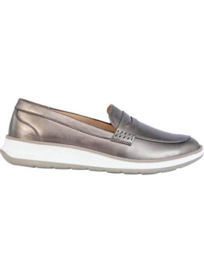 MOCASIN METALICO DE PIEL PEWTER FLEXI