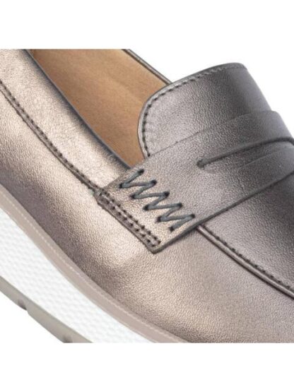 MOCASIN METALICO DE PIEL PEWTER FLEXI - Image 6