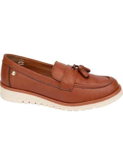 MOCASIN PIEL COGNAC HUSH PUPPIES1