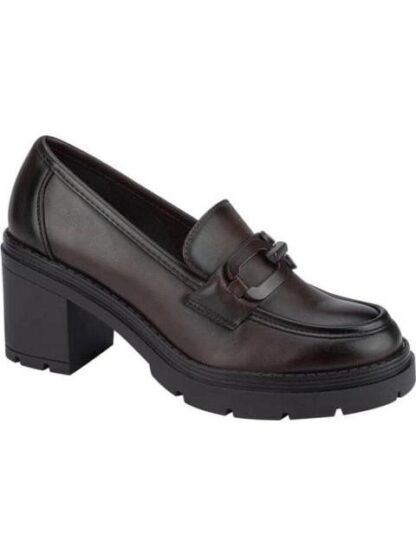 MOCASIN TACON ANCHO CON HERRAJE CAFE VI LINE FASHION - Image 2