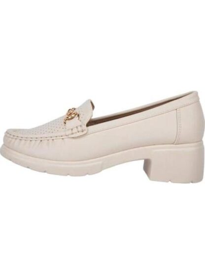 MOCASIN TACON BAJO BEIGE/HUESO SHOSH - Image 5