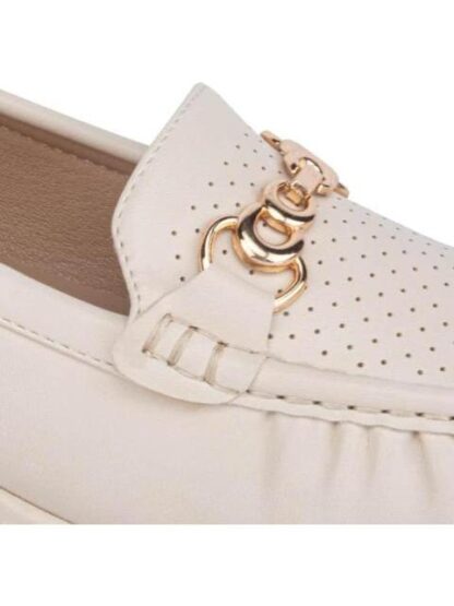MOCASIN TACON BAJO BEIGE/HUESO SHOSH - Image 6