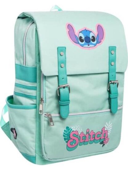 MOCHILA ESCOLAR INFANTIL AZUL TURQUESA STITCH - Image 2