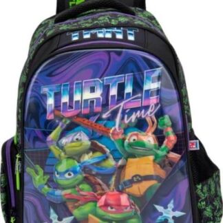 MOCHILA ESCOLAR NEGRO TORTUGAS NINJA
