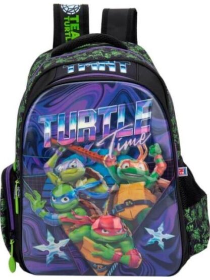 MOCHILA ESCOLAR NEGRO TORTUGAS NINJA