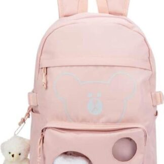 MOCHILA ESCOLAR ROSA PRETTY BEAR