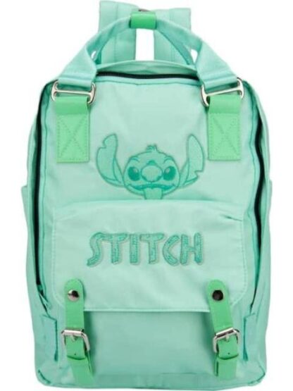 MOCHILA ESCOLAR STITCH AZUL MENTA STITCH