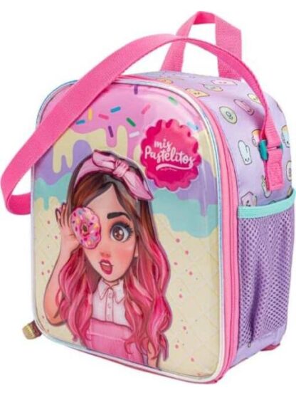 MOCHILA LAPICERA Y LONCHERA KIT ESCOLAR ROSA MIS PASTELITOS - Image 4