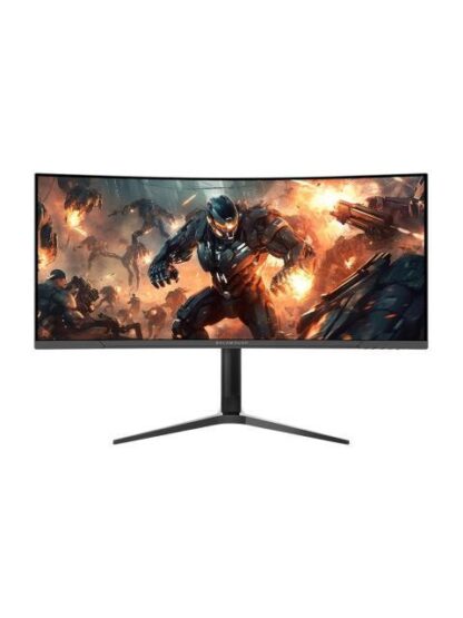 MONITOR GAMER CURVO BALAM RUSH BR-940733 LED 34 3440X1440 ULTRA WIDE QUAD HD G-SYNC-FREESYNC 165HZ HDMI-DISPLAYPORT BOCINAS INTEGRADAS NEGRO