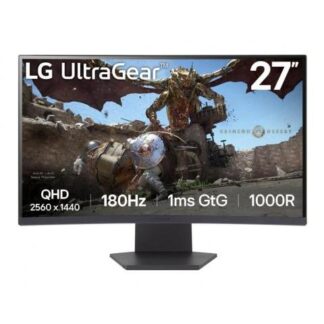 MONITOR GAMER CURVO LG 27GS60QC-B LCD 27 2560X1440 QUAD HD FREESYNC 180HZ HDMI-DISPLAYPORT NEGRO