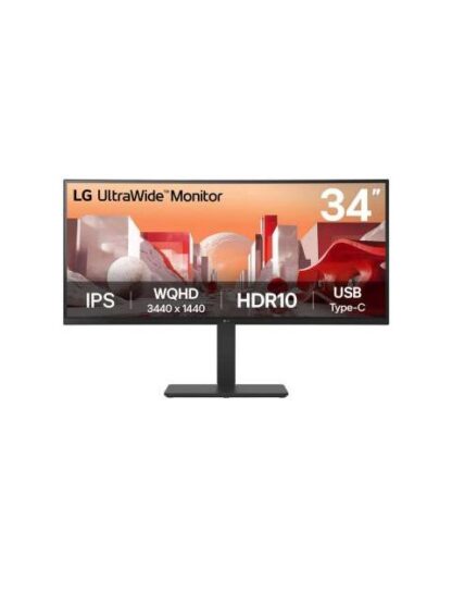 MONITOR QHD IPS CURVO 34 PULGADAS CON USB TIPOC RJ45 ALTAVOCES 100 HZ SOPORTE AJUSTABLE Y MULTIPUERTOS - Image 4