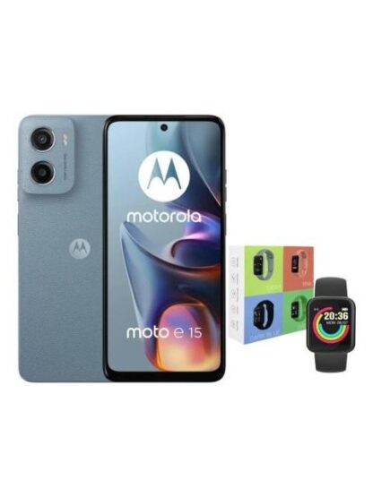 MOTO E15 DUAL SIM 64 GB AZUL ACERO 2 GB RAM + WATCH MACARON