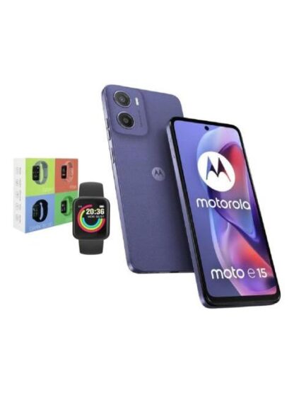 MOTO E15 DUAL SIM 64 GB VIOLETA 2 GB RAM + WATCH MACARON