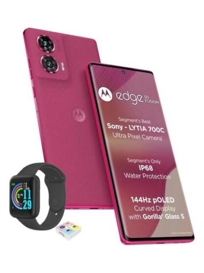 MOTOROLA EDGE 50 FUSION 5G 256GB 8RAM PINK + WATCH SMART MACARON - Image 2
