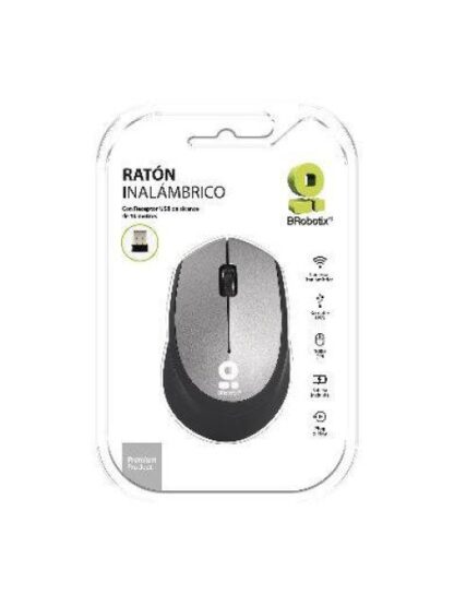 MOUSE ERGONOMICO BROBOTIX OPTICO 6000786 INALAMBRICO USB 1000DPI NEGRO-GRIS - Image 4