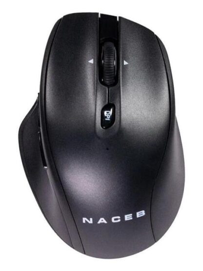 MOUSE ERGONOMICO NACEB NA-0139N INALAMBRICO OPTICO 1.600DPI RF INALAMBRICO NEGRO
